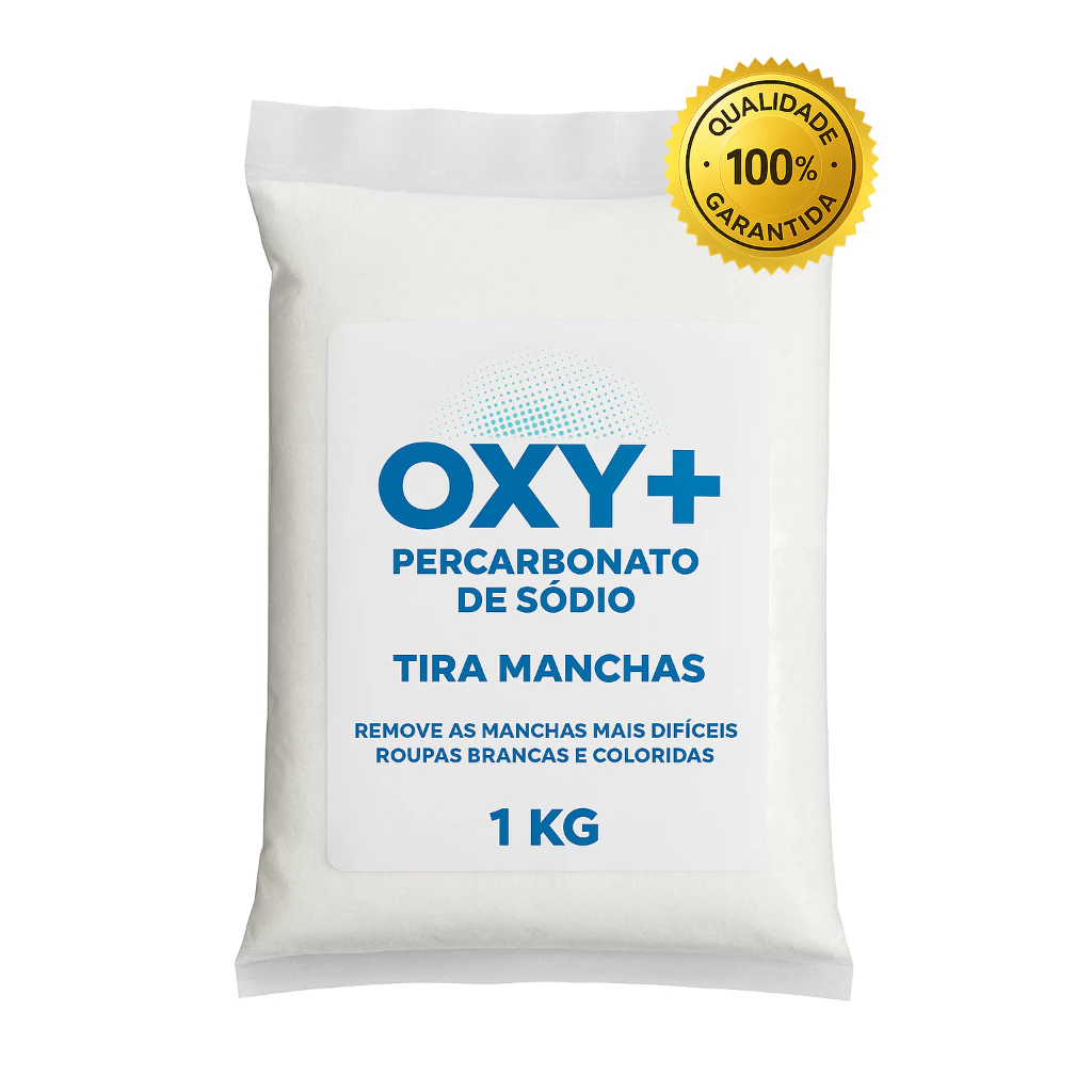 Percabonato de sódio Alvejante 1kg Tira Manchas Sem Cloro, Roupas Brancas e Coloridas