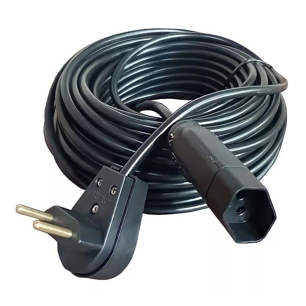Extensão Elétrica 30 Metros 20Aa Cabo Pp Reforçada Cor Preto 127V/220V