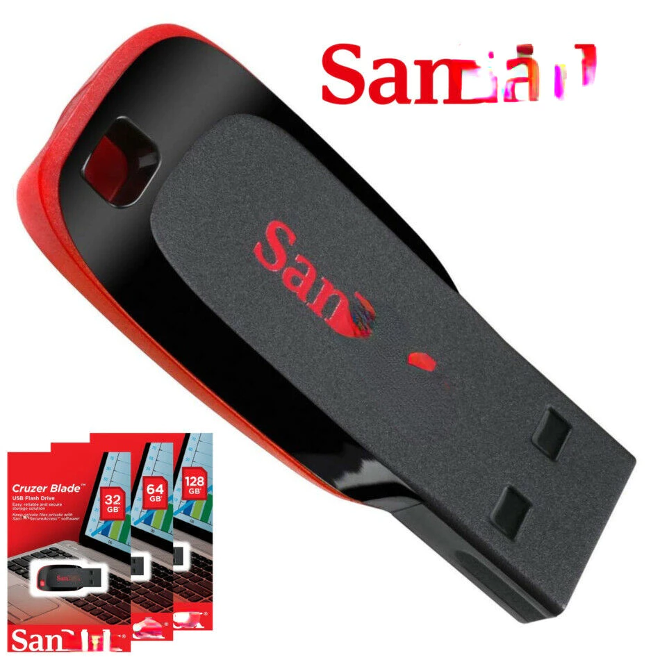 Unidade Flash USB SD CZ50 128GB 256GB 64GB 32GB 16GB 8GB 4GB Pen Drive 2.0 Disco Pendrive Memory Stick