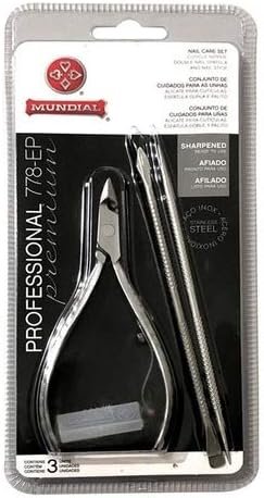 Alicate Mundial Cutícula R 778-ep C/Espatula E Palito Wxz