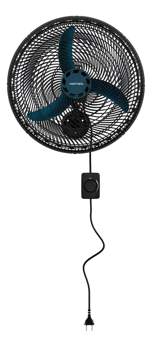 Ventilador De Parede Ventisol New Azul 3 Velocidades