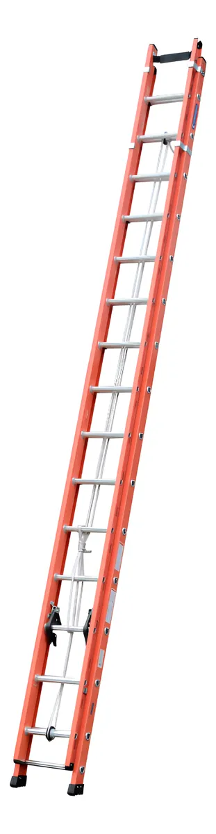 Escada Extensível 8,40metros Fibra De Vidro 27 Degr Cogumelo Laranja