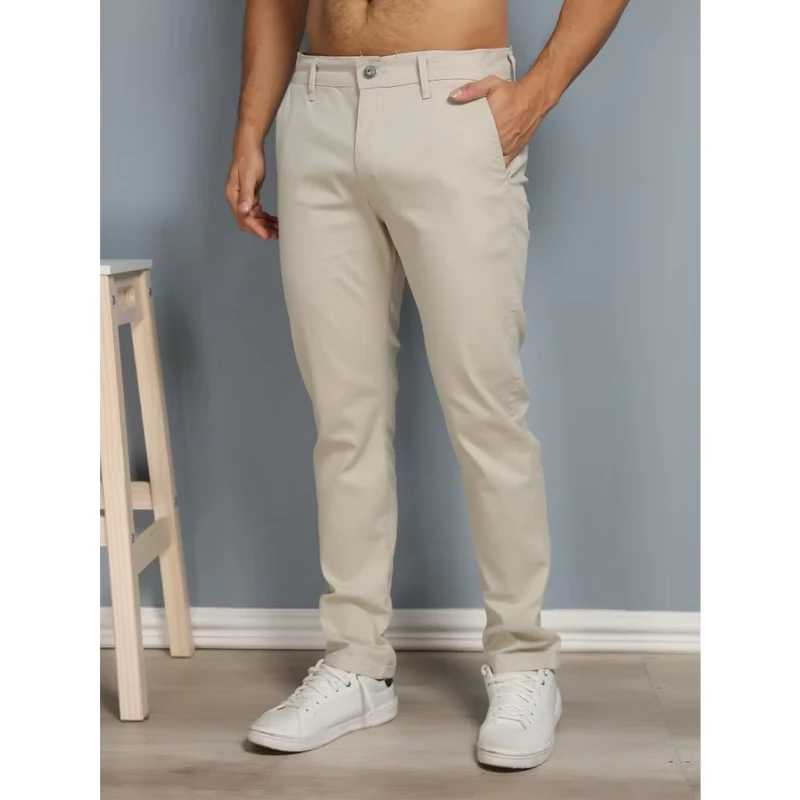 Calça sarja de cor bolso embutido bolso faca -Sport fino esporte