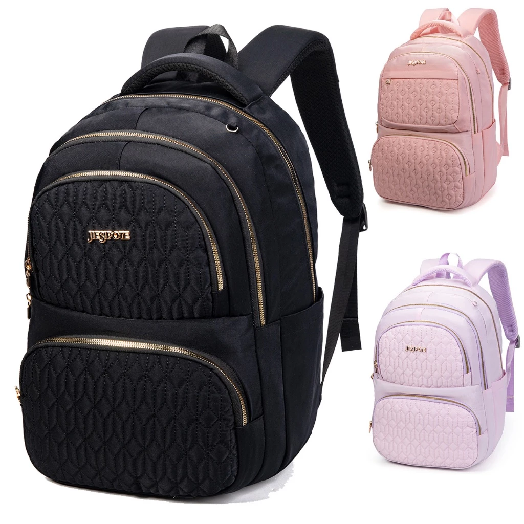 jiesipote Senhora mochila de ombro faculdade vento estudante saco escolar Impermeável