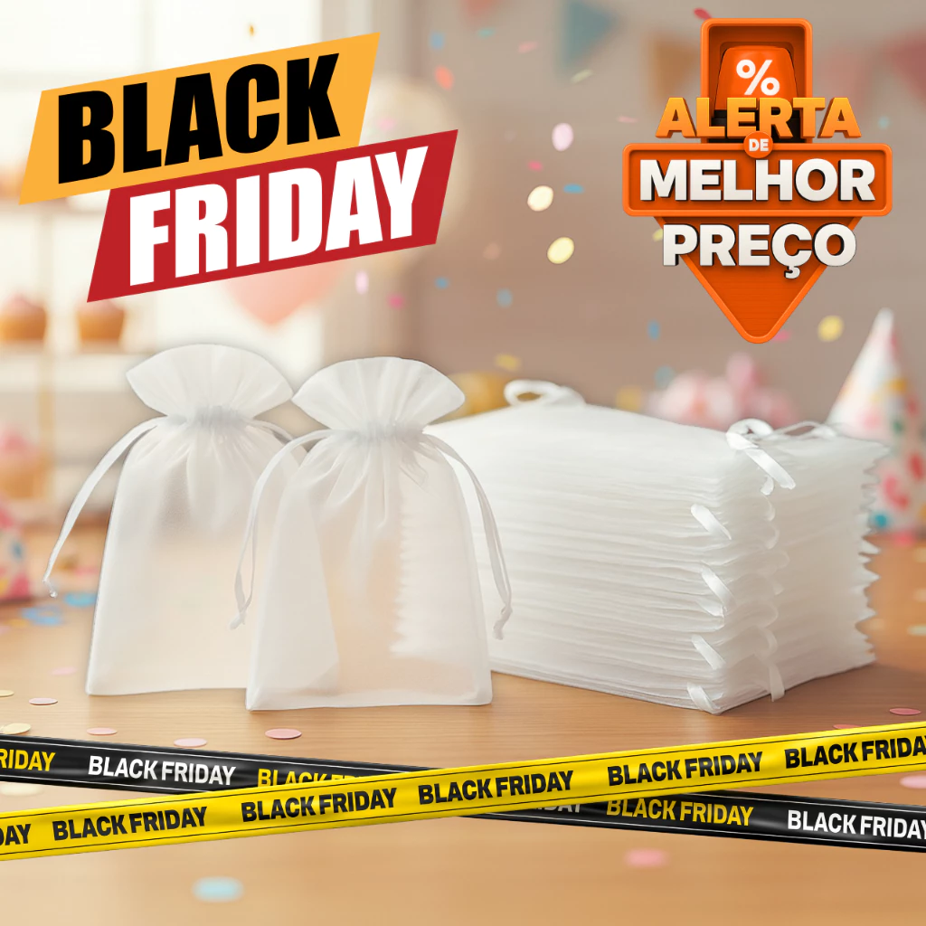 Kit 05/25/50/100 Un Saco Saquinho Organza 7x9 9x12 10x15 Branco Lembrancinha Festa Casamento