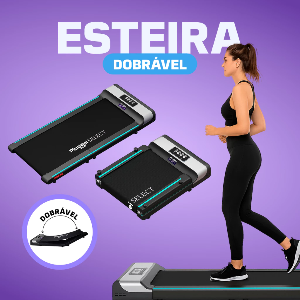 Esteira Elétrica Portátil Dobrável Ergométrica Fitness Corrida Caminhada Home Office