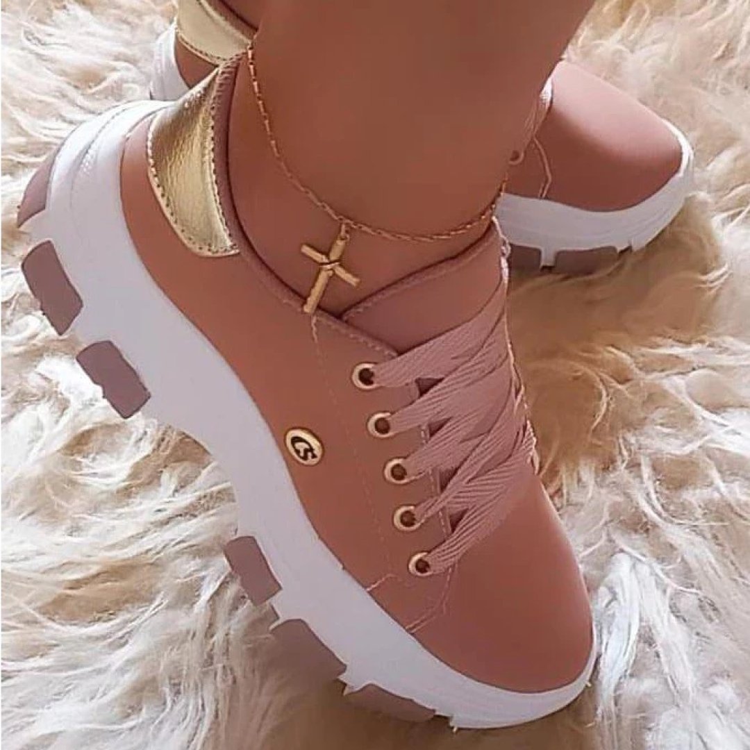 Tenis feminino plataforma para trabalho passeio e dia a dia Casual