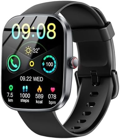Smart Watch for Men Women, 2026 New Smartwatch(Answer/Make Call) , 1.91" Fitness Watch with 120+ Sport Modes, Fitness Tracke with Pedometer/Sleep Monitor/Heart Rate/IP68, for Android/iPhone Black