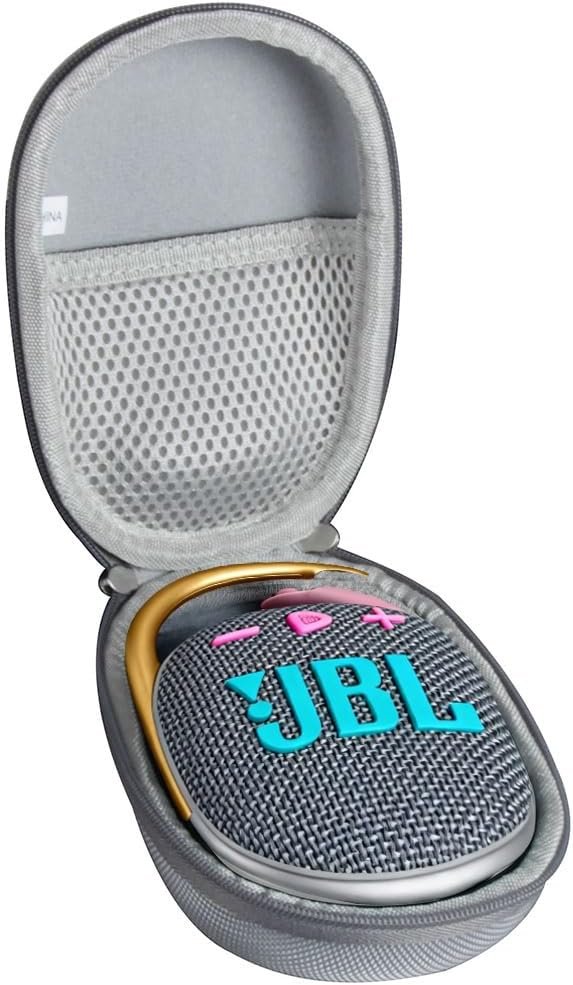 Hermitshell Hard Travel Case for JBL Clip 4 / JBL Clip 5 Portable Mini Bluetooth Speaker (Gray)