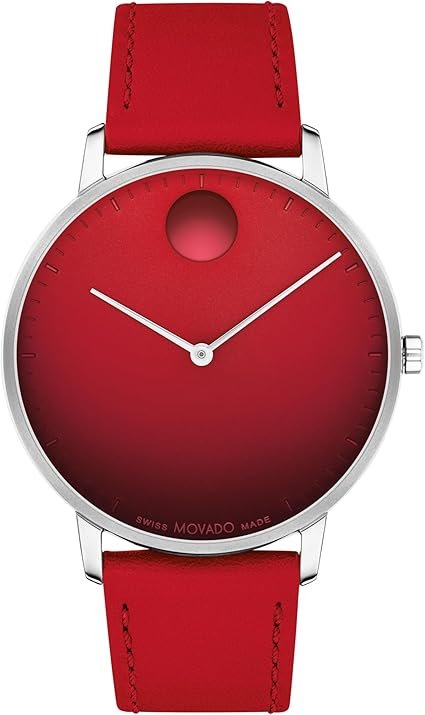 Movado Face Men's Luxury Quartz Watch - Swiss Movement - Water Resistance 30 Meters (3ATM) - Elegant Timepiece - Gift for Him - 41mm