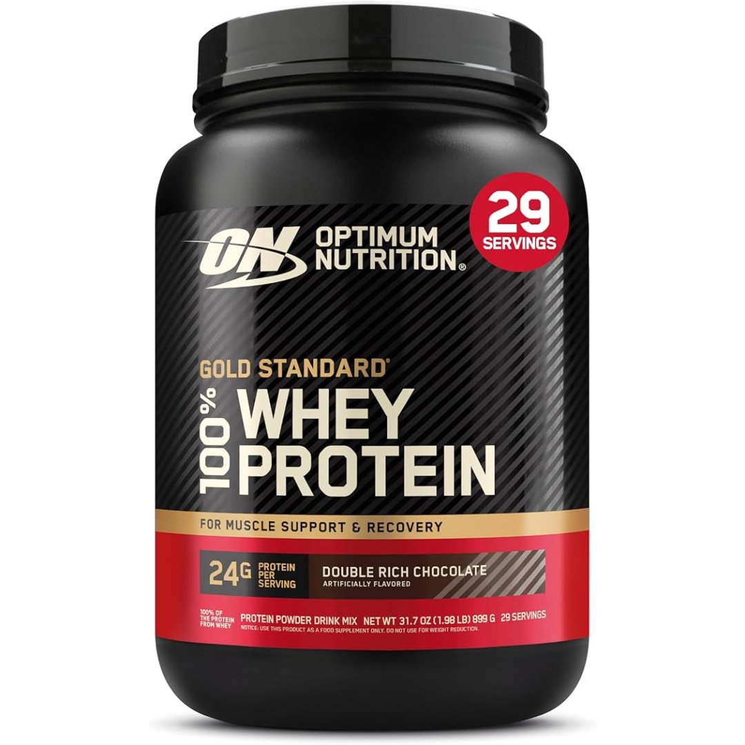 Optimum Nutrition Gold Standard 100% Whey Protein Powder, Double Rich Chocolate 1.98 Pound (Packaging May Vary)
