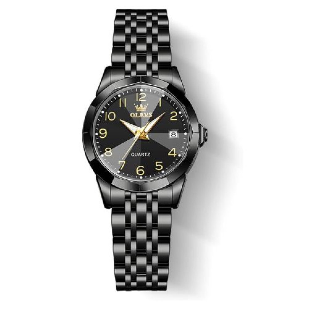 OLEVS Womens Watch Classic Dress Number Female Watches for Ladies Analog Quartz Stainless Steel Waterproof Luminous Day Date Two Tone Easy to Read Wristwatch